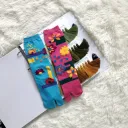 Ab Blue Pink Flowers