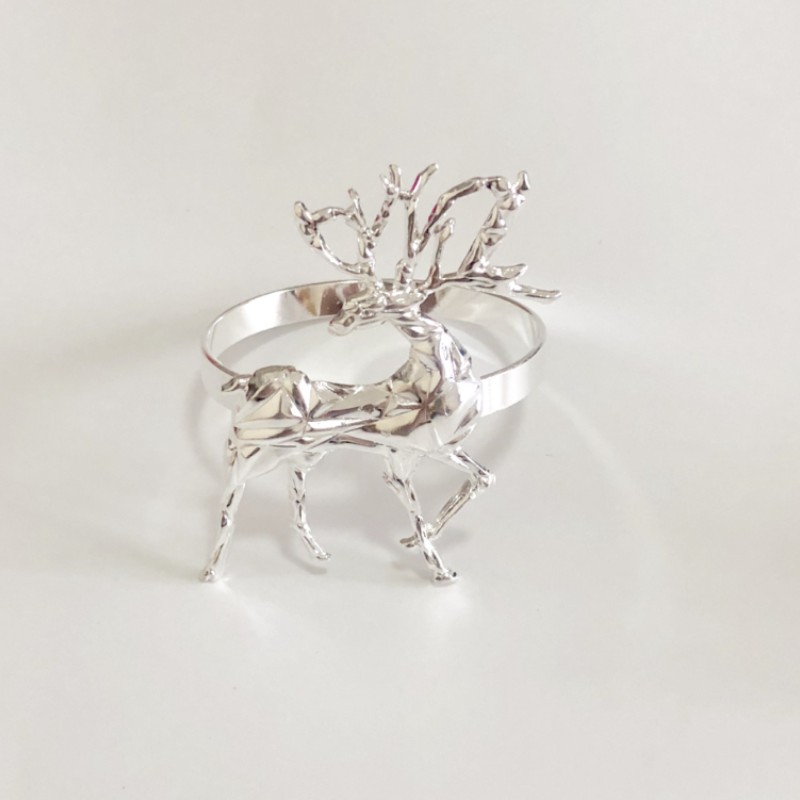 Title 5, Christmas Napkin Ring Golden Diamond Deer Napki...