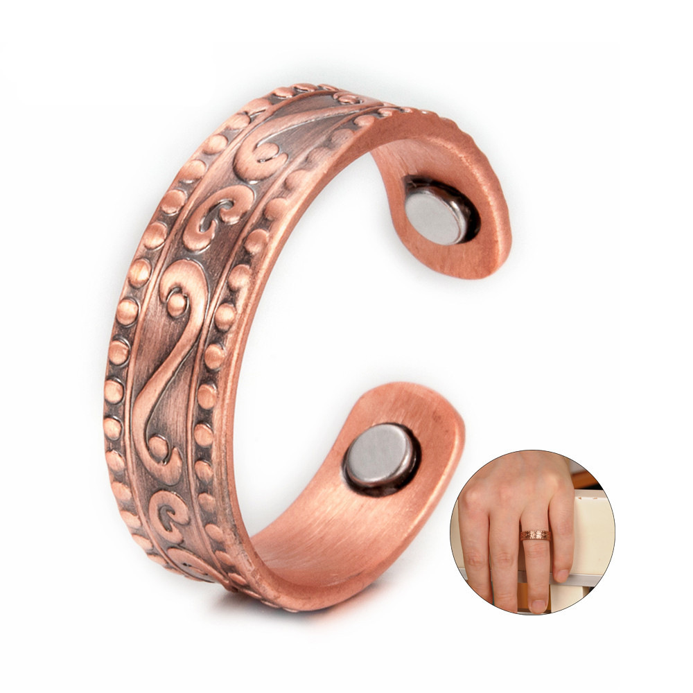 Retro Plum Blossom Magnetic-clasp Adjustable Ring