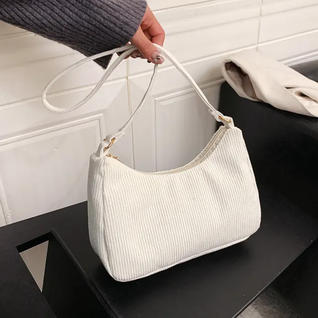 New Style Armpit Trendy Simple Shoulder Handbag White - Shop at LoveMi