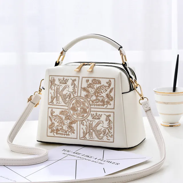 Women's Shoulder Bag Cross body Embroidery Beige - Shop at LoveMi