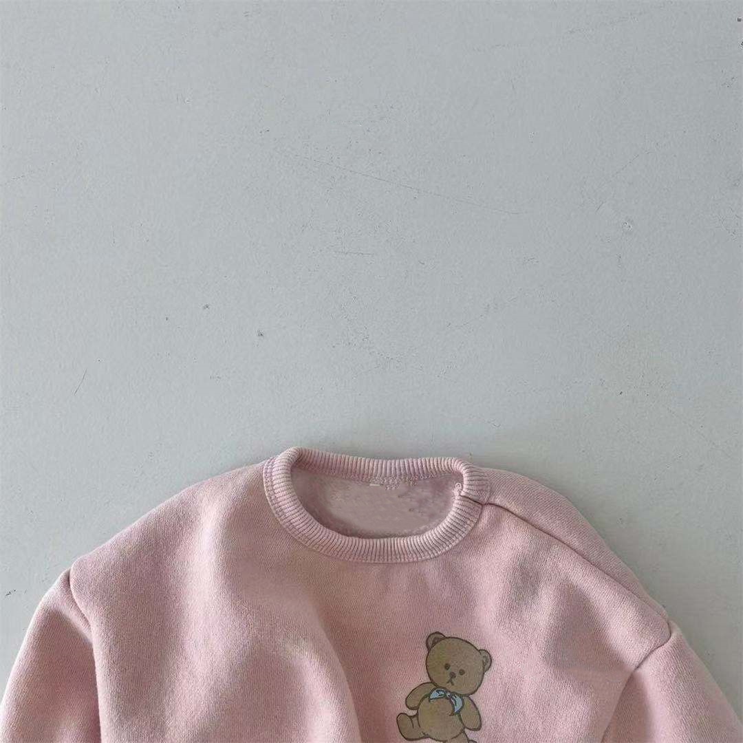 Title 11, Spring and Autumn Cartoon Bear Round Neck Loose...