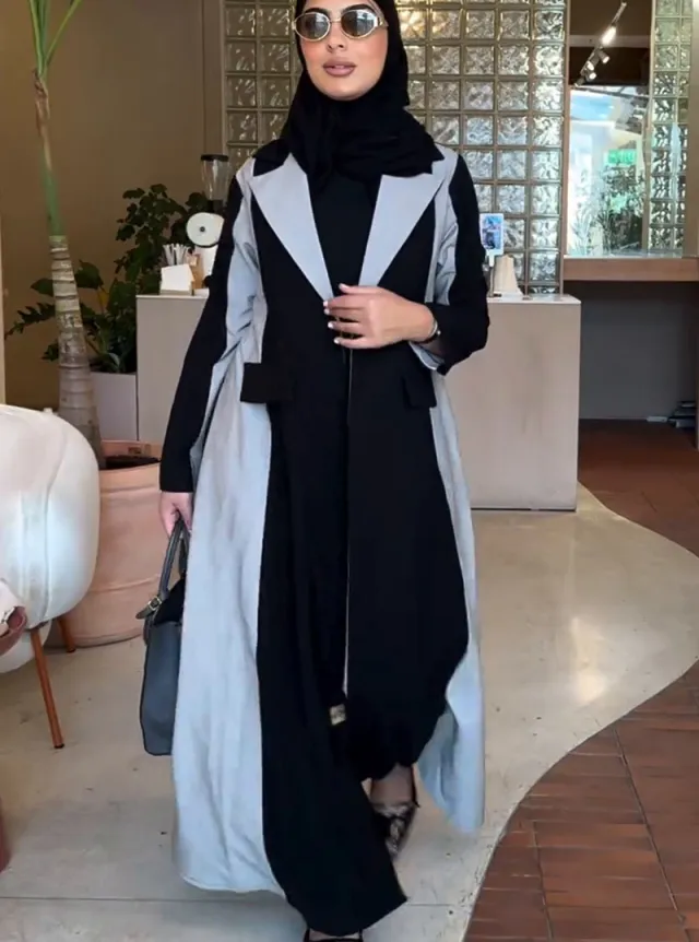 New Designer Model Color Matching Graceful And Fashionable Casual Mid length Trench Coat - Shop at LoveMi