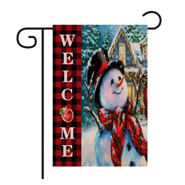 Christmas Linen Garden Banner Courtyard Outdoor Sd 004 - Shop at LoveMi
