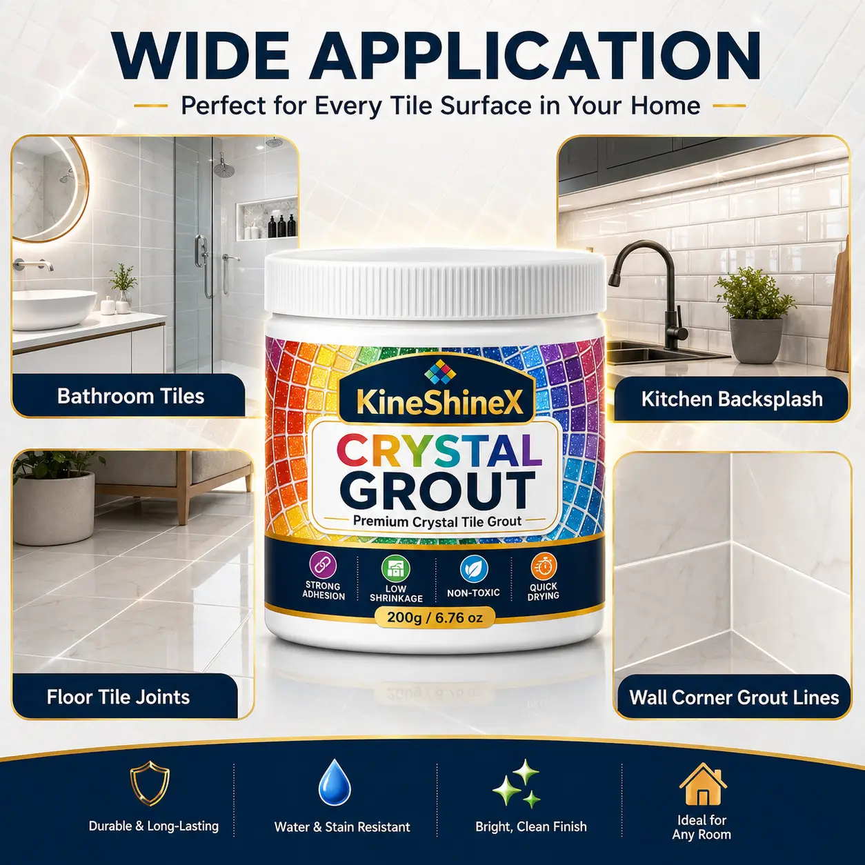 High-strength Mold-resistant Crack-resistant And Durable Tile Grout