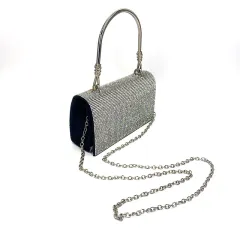 Shining Full Diamond Clutch European And American High Sense - Black - View 1