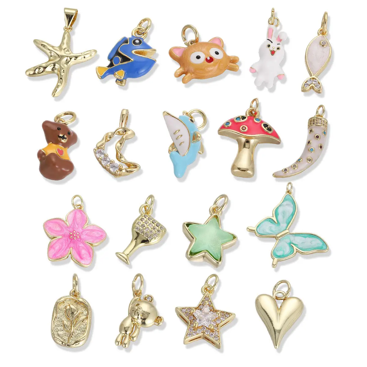 Animal Series Pendant Drop Oil Inlaid Zircon