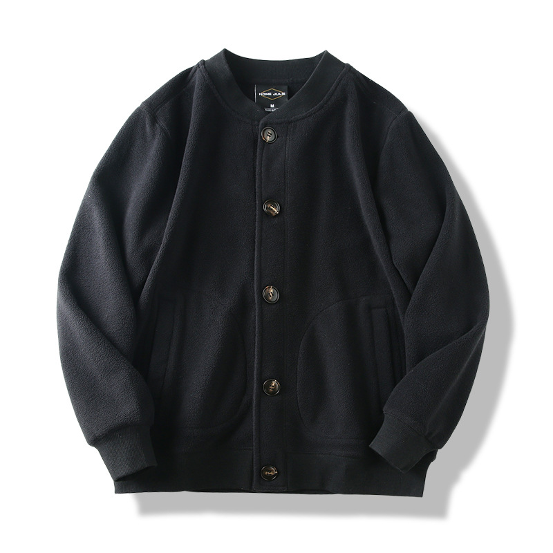 Double Sided Polar Fleece Solid Color Long Sleeve