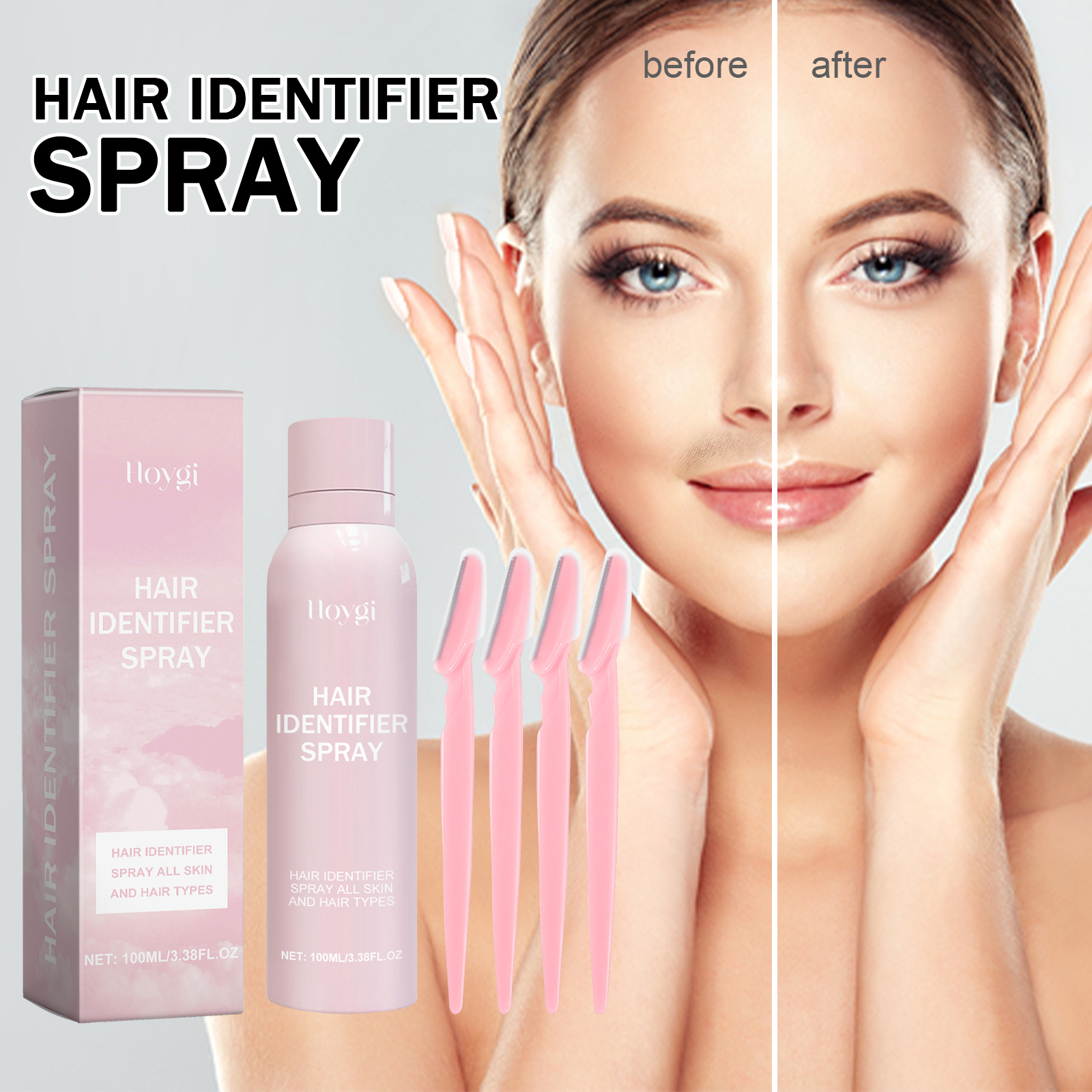 Hoygi Facial Hair Recognition Spray Mild And Non-irritating