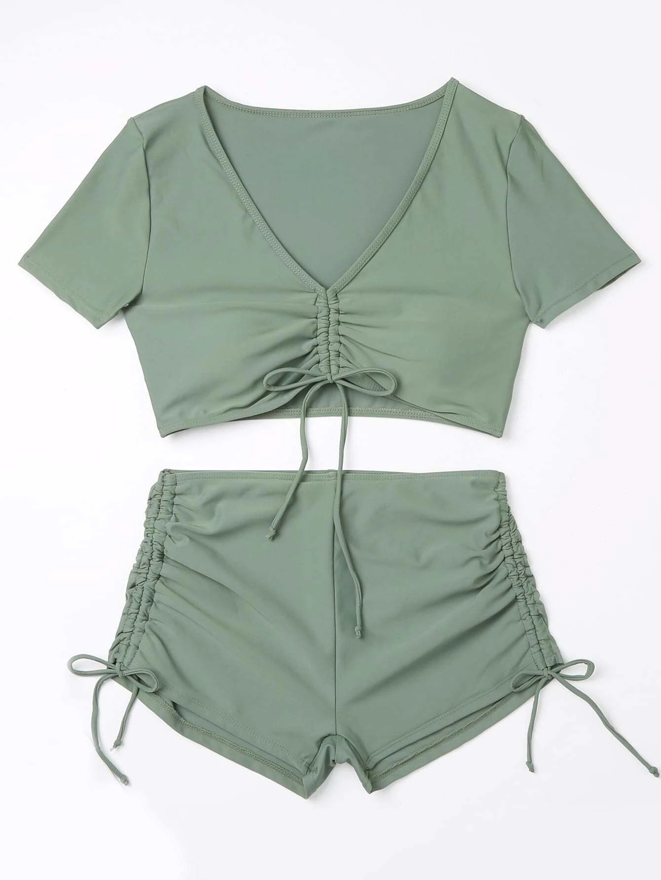 Lady Lace-up Bow Swimsuit Suit - Image 12