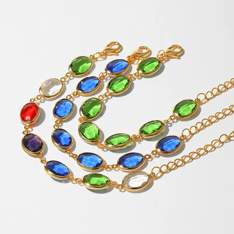 Embroidered Glass Material Light Luxury Temperament Bracelet