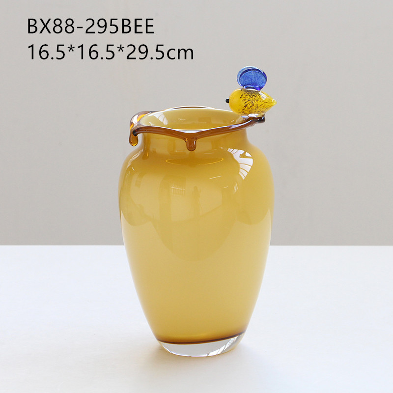 Glass Vase with Bee Design, picture 3 of 4