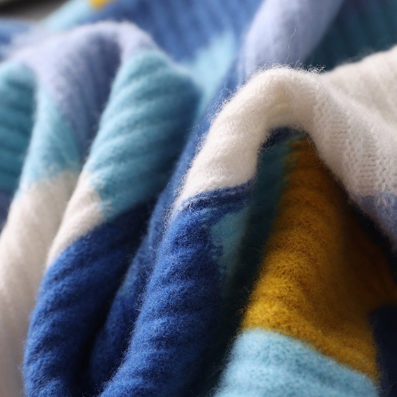 Cashmere Sweater Men's Loose Round Neck Multicolor - Image 5