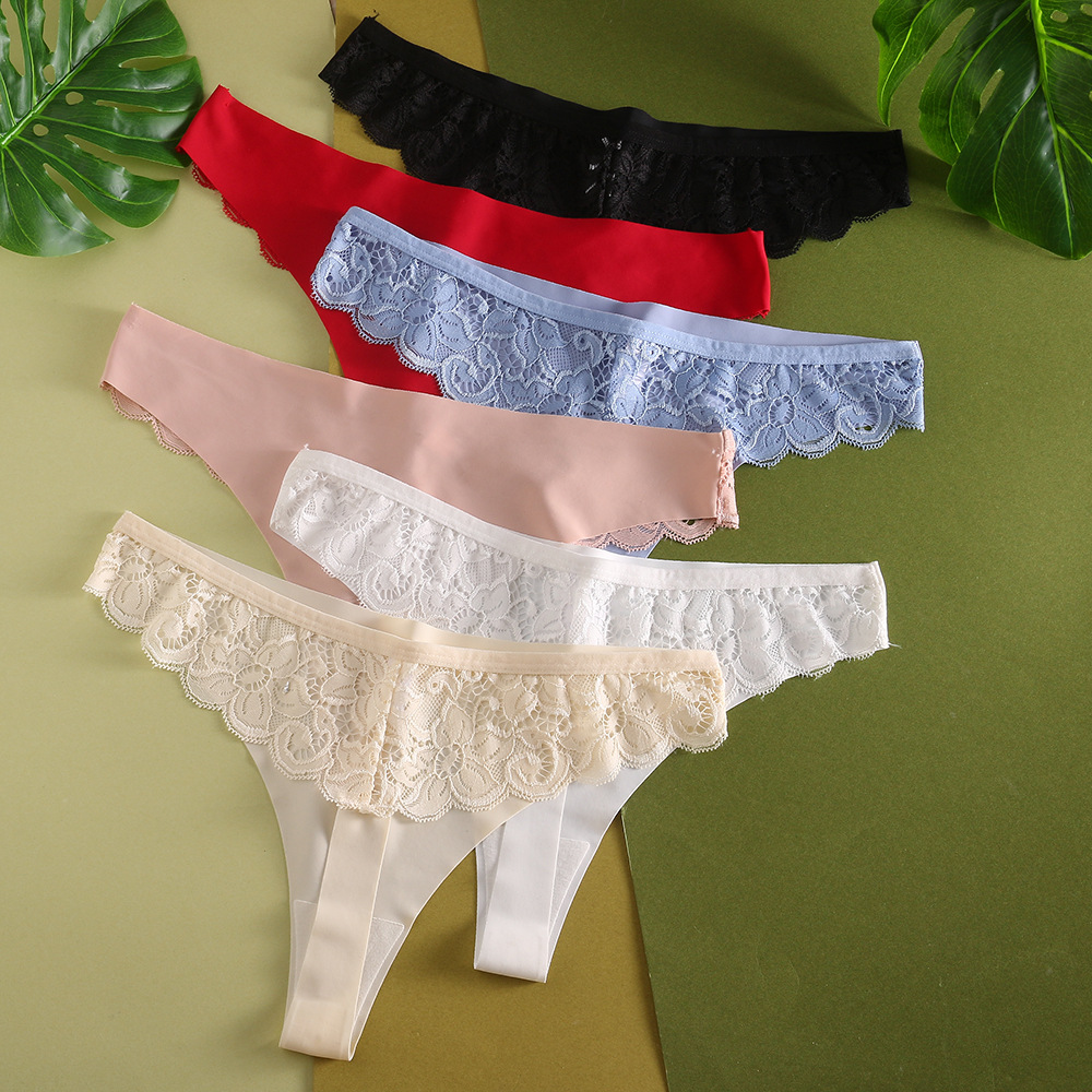 European And American-style Sexy Floral Lace Thong For Women
