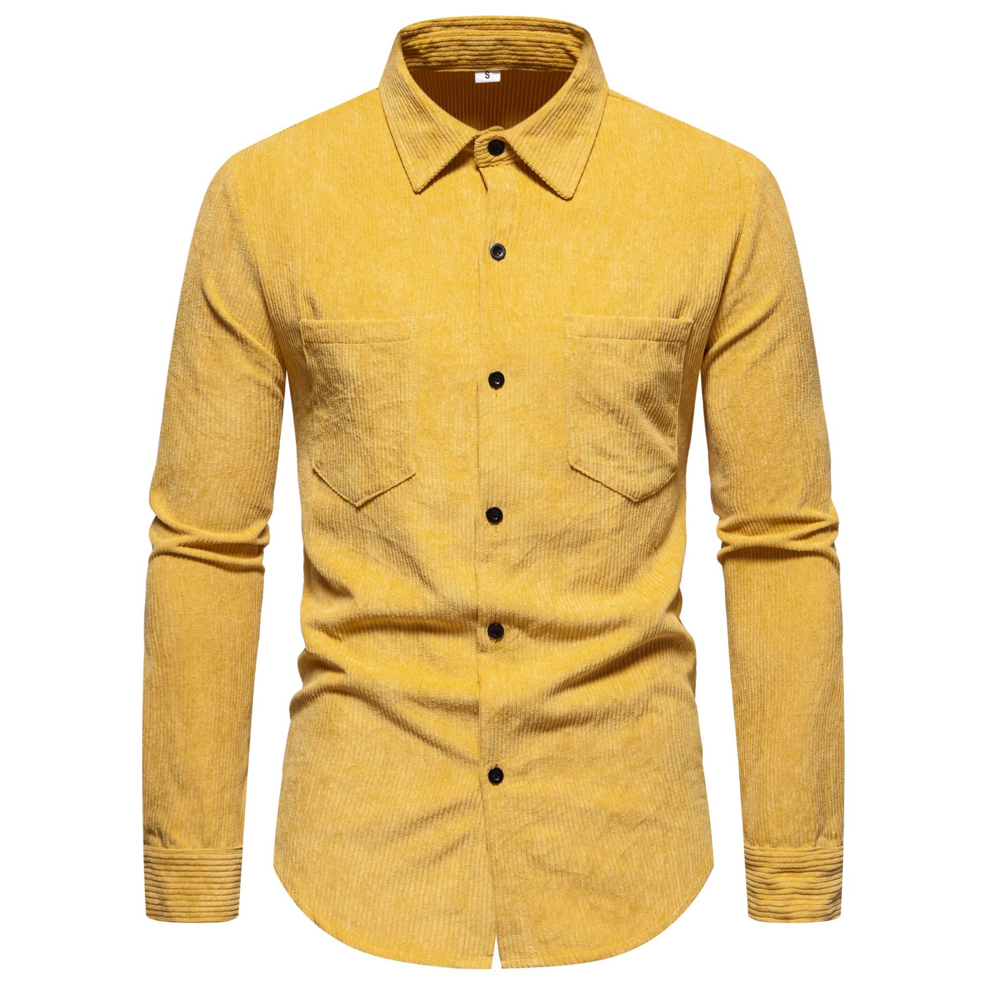Solid-color Long-sleeve Shirt For Men And Young Adults