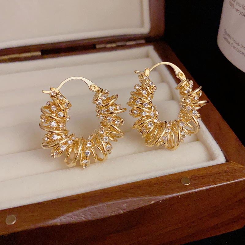 Special-interest Design Spiral Wound Earrings