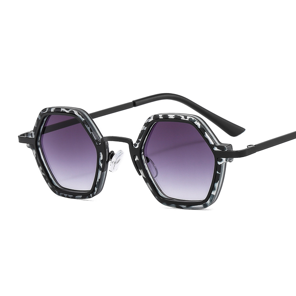 Punk Hip Hop New Sunglasses Personalized Small Frame Multi-Edge - Image 9