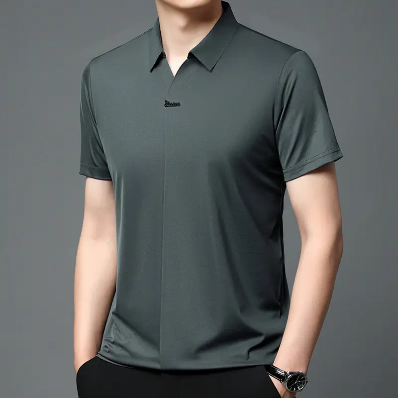 Breathable Business T-shirt Men's Short Sleeve