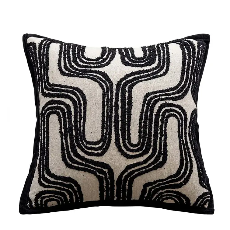 Simple Solid-color Chenille Throw Pillow