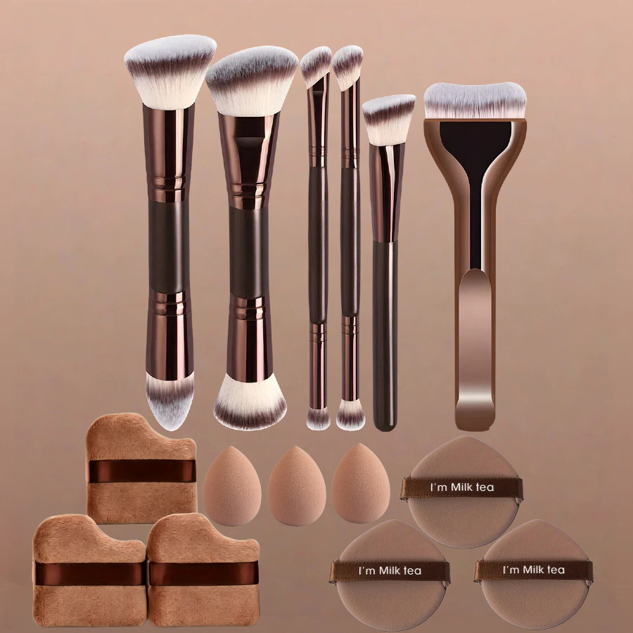 Coffee-colored Makeup Brush Beauty Tool 3