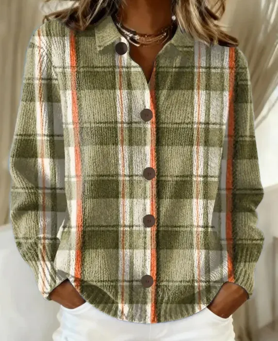 Women's Shirt Lapel Cardigan Top Solid Color Color 36 - Shop at LoveMi