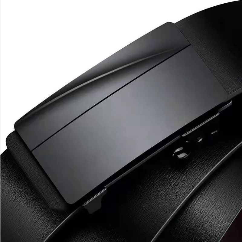 Toothless Automatic Buckle Business Men's Belt - Wyh101 Alloy Leather