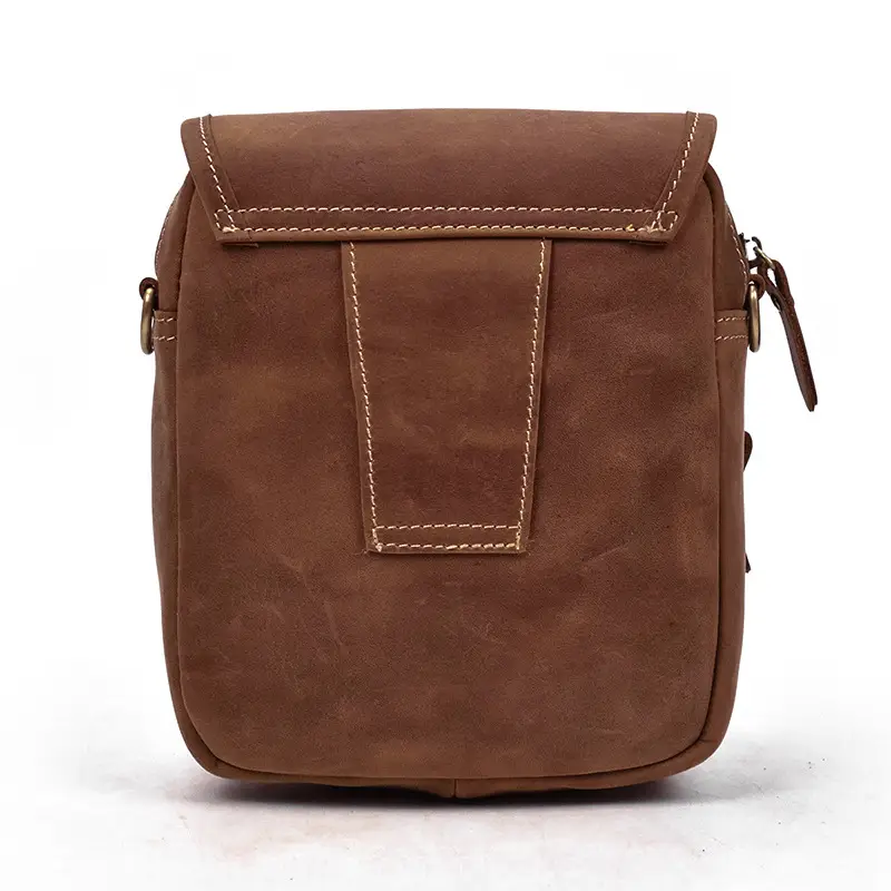 Outdoor Multi-Purpose Full-Grain Leather Waist Bag