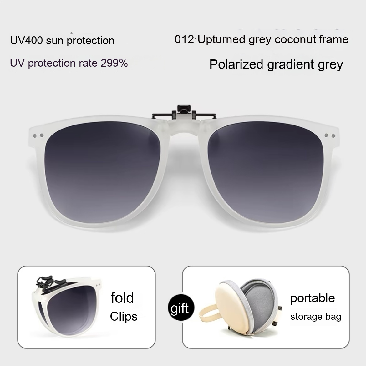 Foldable Polarized Sunglasses Clip Sun Protection UV Protection - Image 15