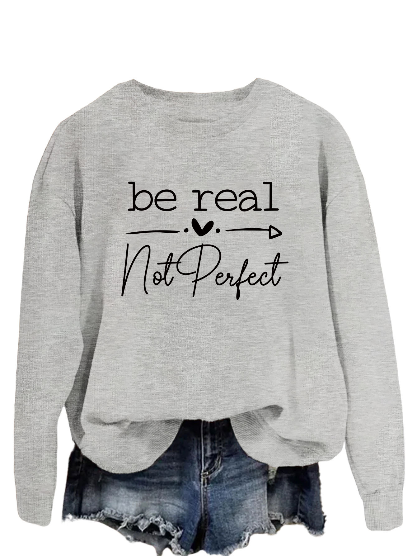 Gray Sweater Black Font