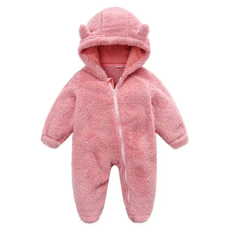 Infant Open Bag Clutch Foot Flannel Spring, Autumn And Winter One-piece Climbing Clothes