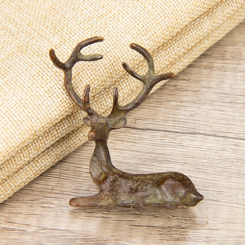 Title 12, Retro Purple Bronze Deer Decoration Alloy Deer ...