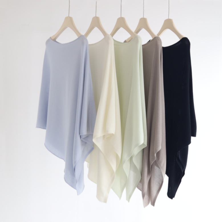 Sleeveless One-piece Shawl-style Knit Top