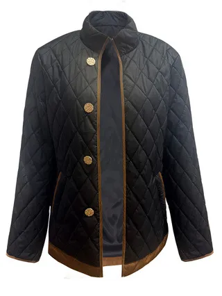 Women's Diamond Quilted Jacket with Contrast Trim | Luxe Clothing Women's Diamond Quilted Jacket with Contrast Trim b27cf4c1 904a 41d3 a554 e6fc4adf6f51
