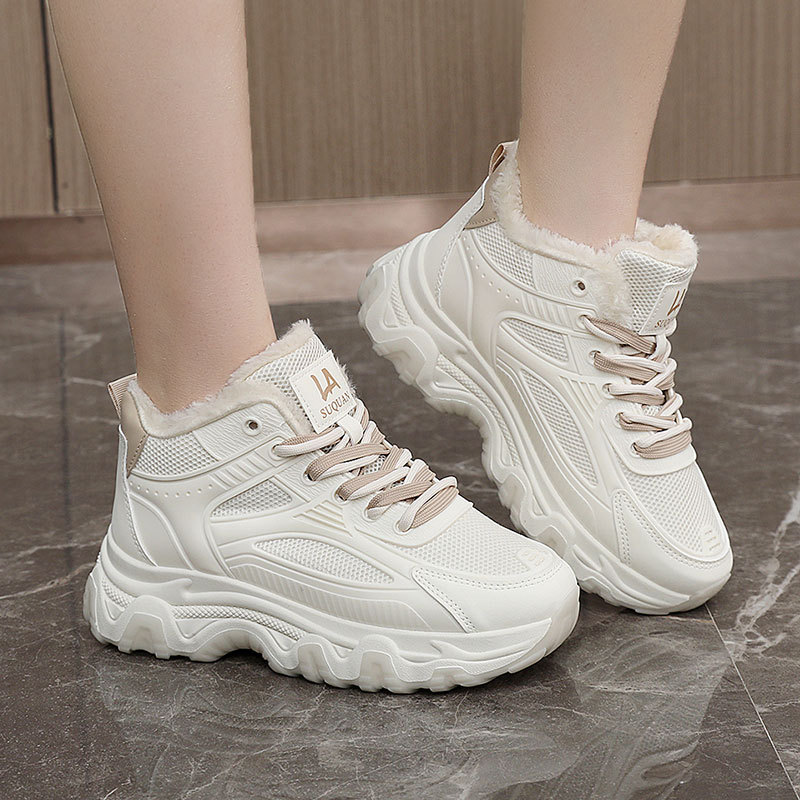 Velvet-lined Solid-color Snow Boots For Fall And Winter Casual thumbnail 3