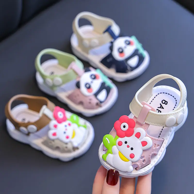Children's Sandals Cartoon Toddler Closed Toe Hole