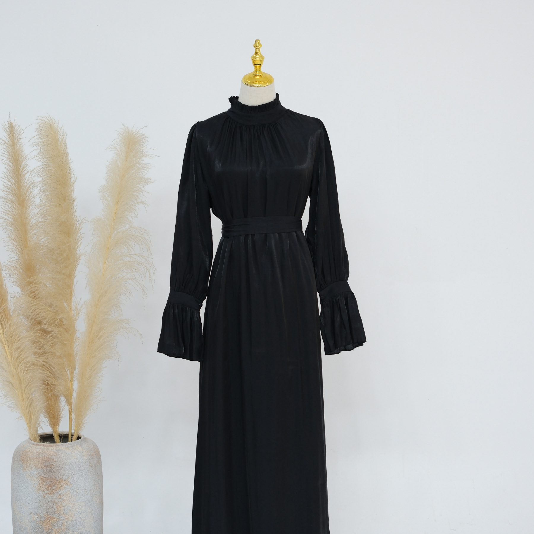 Temperament Commute Party Waist-controlled Lace-up Dress