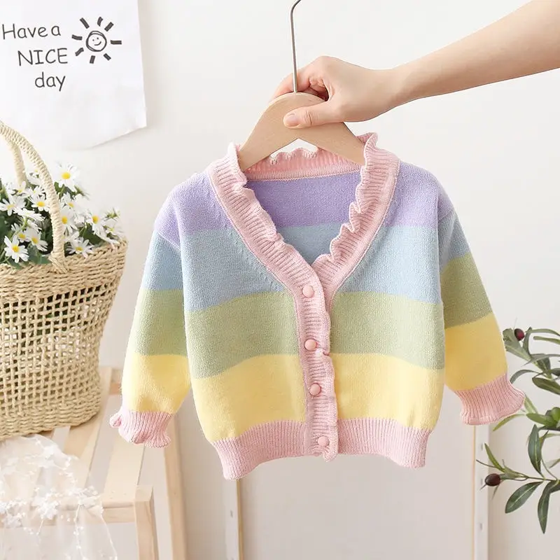 Autumn New Coat Knitted Cardigan Baby Sweater Top