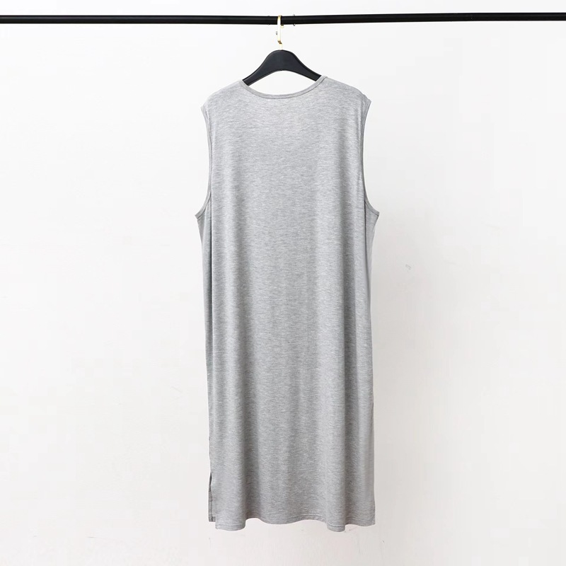 Men's Modal Pajamas Sleeveless Vest Long Dress
