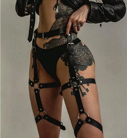 Fashion Ladies Wear One Leg Thinning Band Adjustable Belt Leg Thinning Band Sexy Black - Shop at LoveMi
