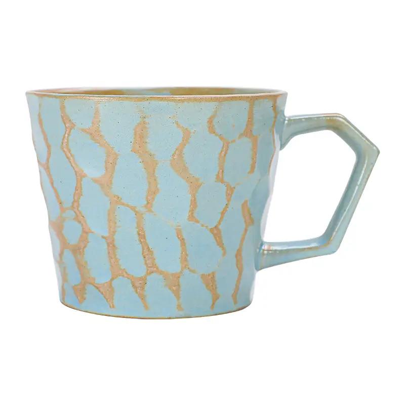 Retro Handmade Home Large Capacity Ceramic Ear-hanging Coffee Cup