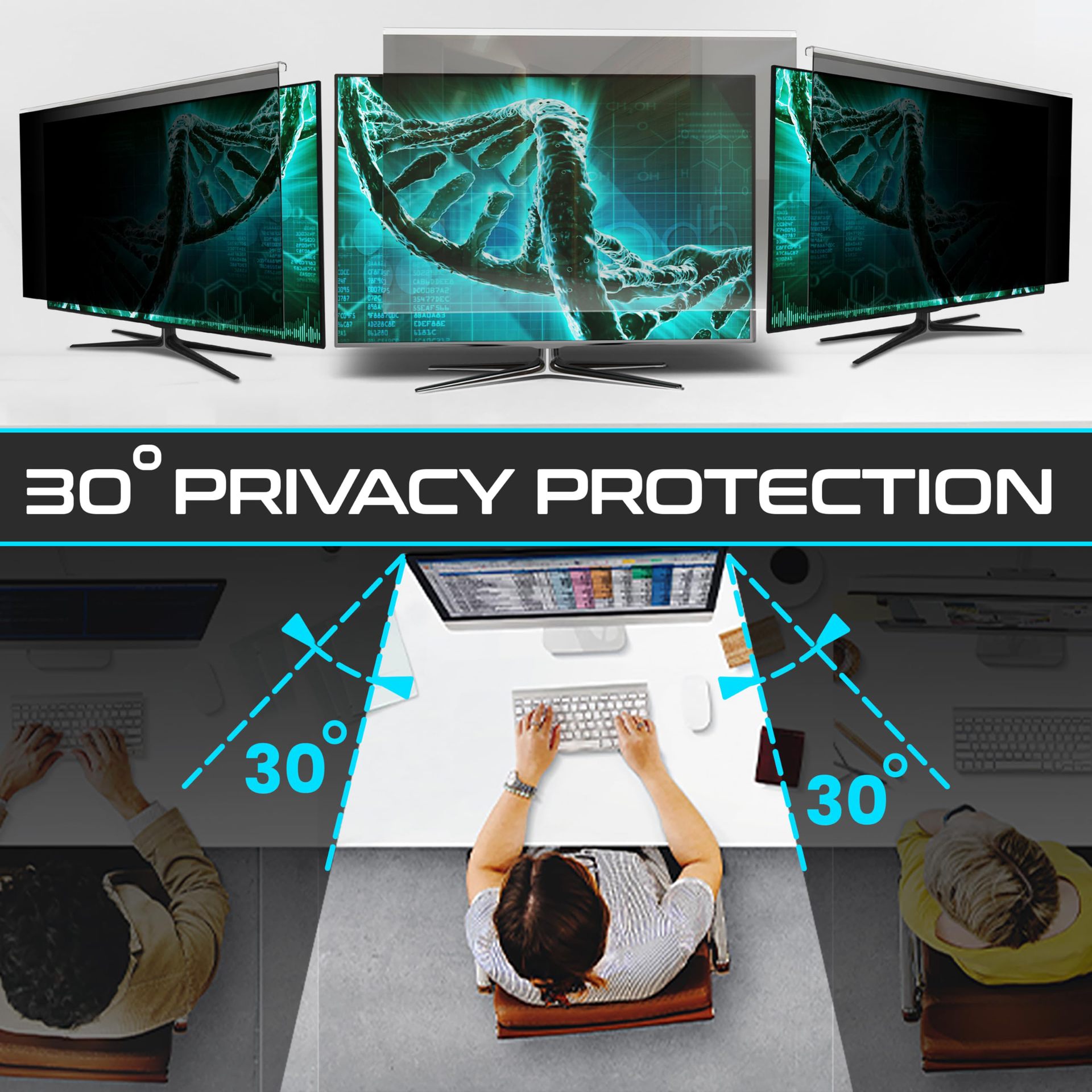 24-inch Wall-mounted Acrylic Monitor Anti-glare Film