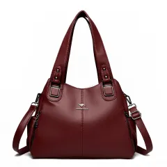 New Women's Shoulder Bag Fashion Elegant Crossbody Bag Vintage Shoulder Tote Bag Designer Ladies Large Capacity Purse Bags - Red - View 1