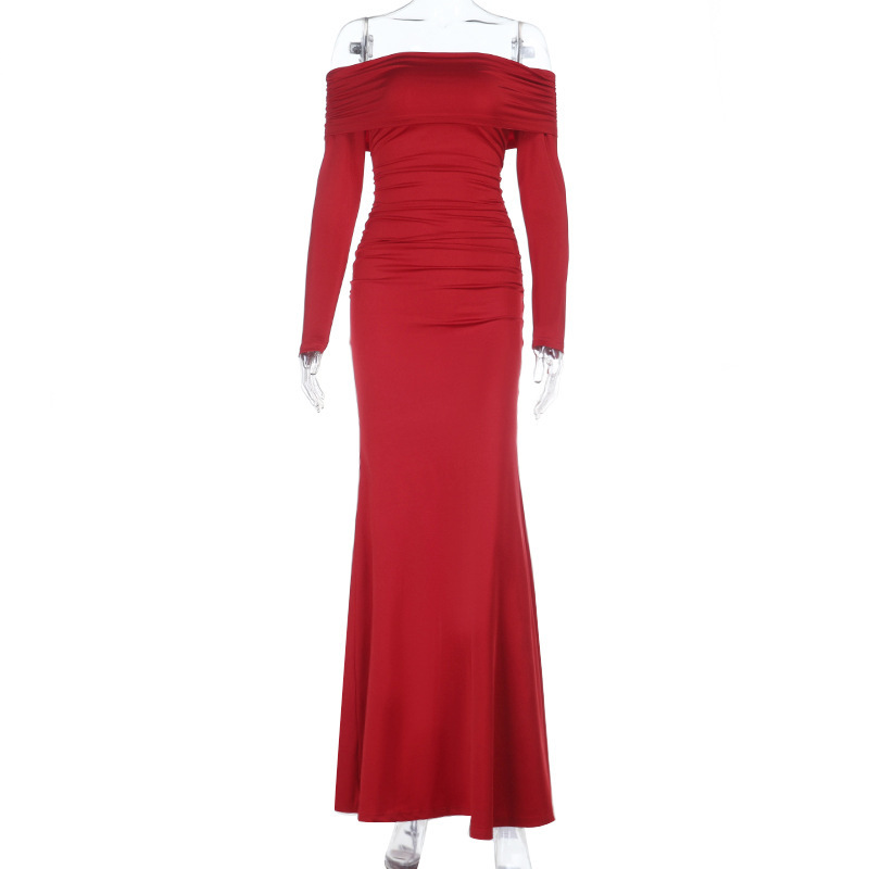 Elegant Womens Long Dress In European And American Styles Red - Shop at LoveMi