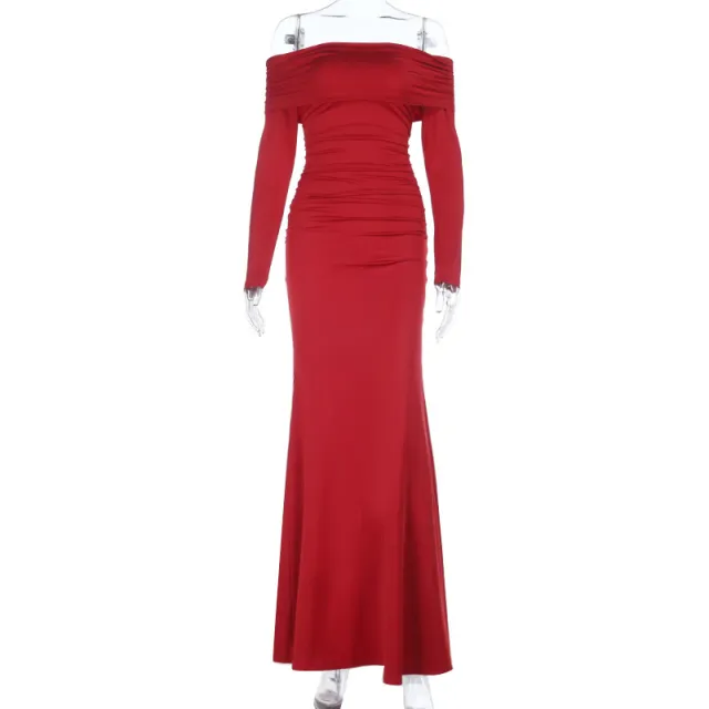 Elegant Womens Long Dress In European And American Styles Red - Shop at LoveMi
