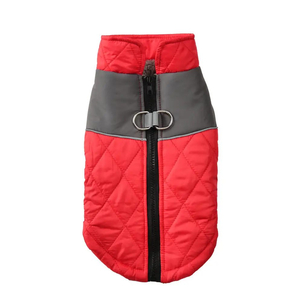 Cotton-padded Clothes Contrast Color Diamond Plaid, Brushed Thick Waterproof Warm Ski Suit