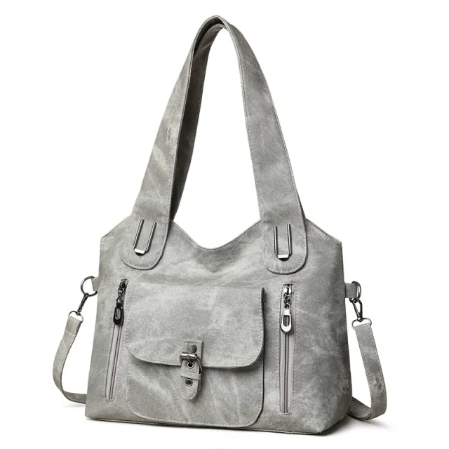 Fashion Large capacity Casual Hand held Single shoulder Crossbody Bag Gray - Shop at LoveMi