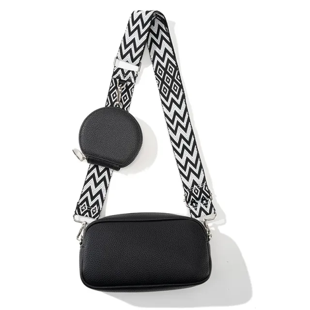 New Style Versatile Pu Material Simple Casual One shoulder Crossbody Bag For Women Black - Shop at LoveMi