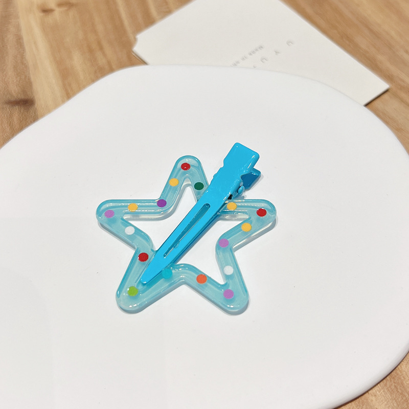 Pentagram Barrettes Women's Polka Dot Headwear