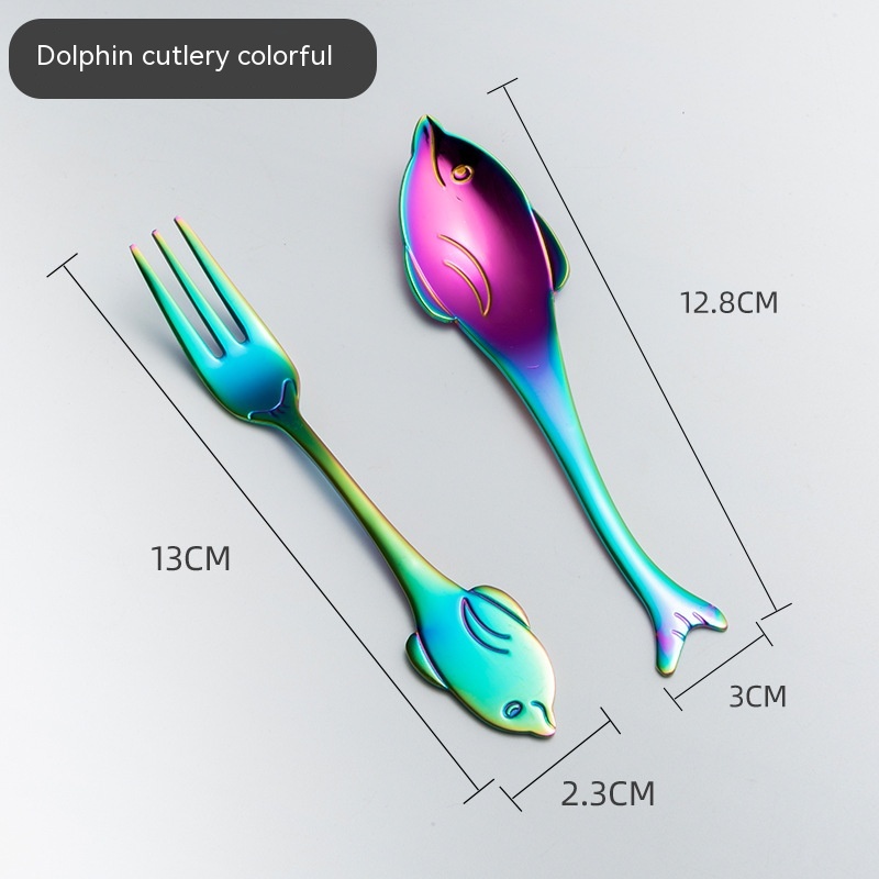 Colorful Dolphin Fork