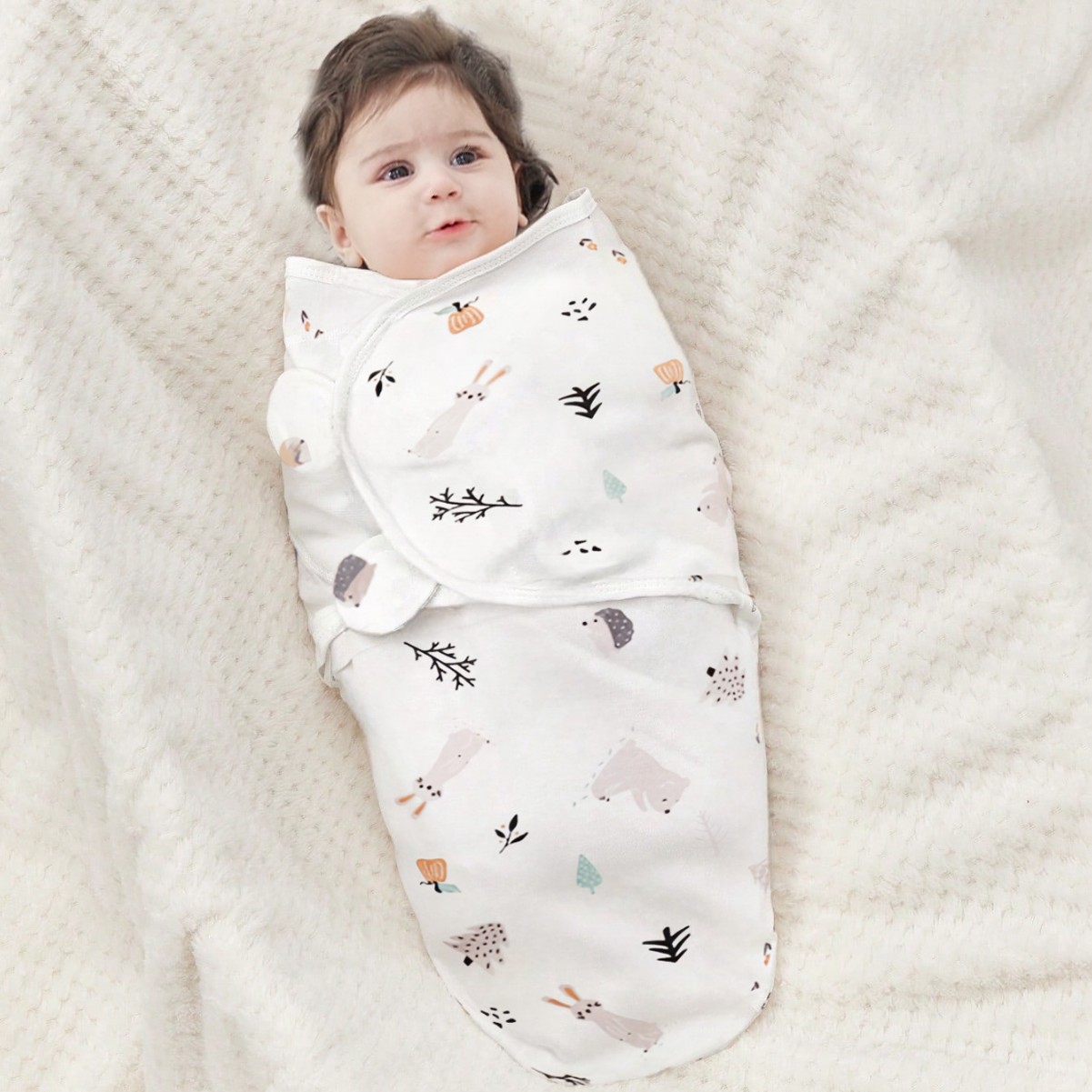 Cotton Baby Swaddling Blanket Newborn Anti-Startle